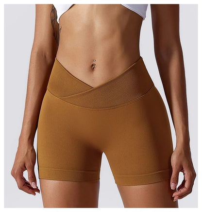 High Waist Yoga Shorts - Seamless, Breathable, and Supportive