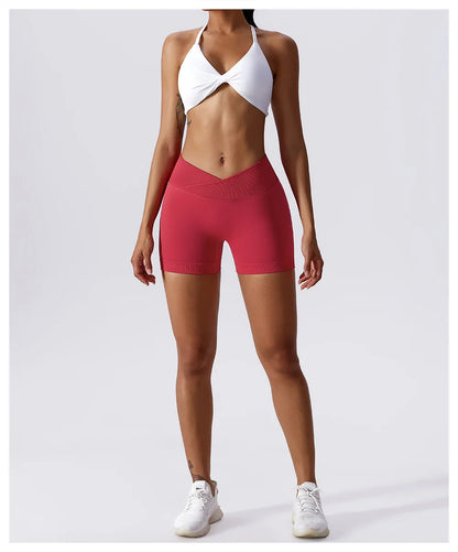 High Waist Yoga Shorts - Seamless, Breathable, and Supportive