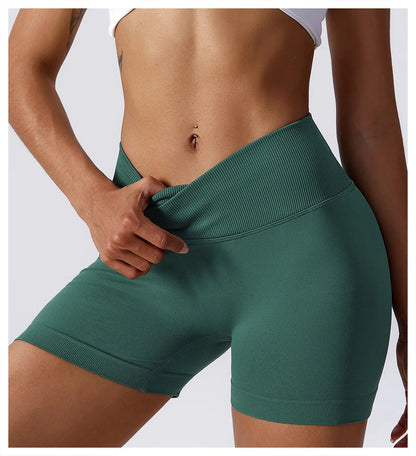 High Waist Yoga Shorts - Seamless, Breathable, and Supportive