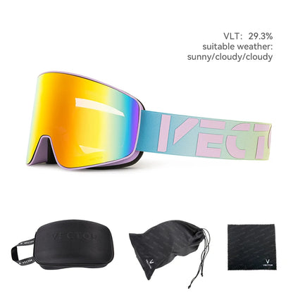 Ski Goggles with Anti Fog & UV400 Protection