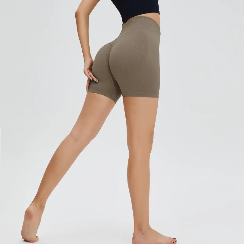 Seamless High Waist Sports Shorts - Elevate Your Workout