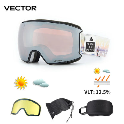 Ski Goggles with UV400 & Anti-Fog Features for Winter Sports