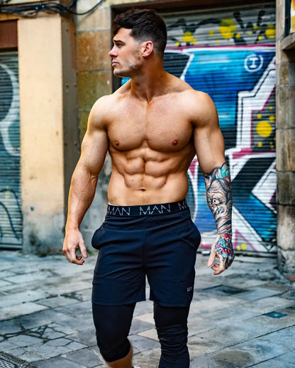 Sports Shorts - Quick Dry & Elastic Training Pants