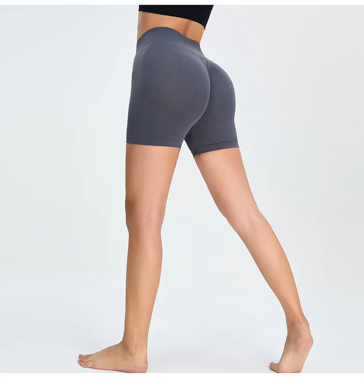 Seamless High Waist Sports Shorts - Elevate Your Workout