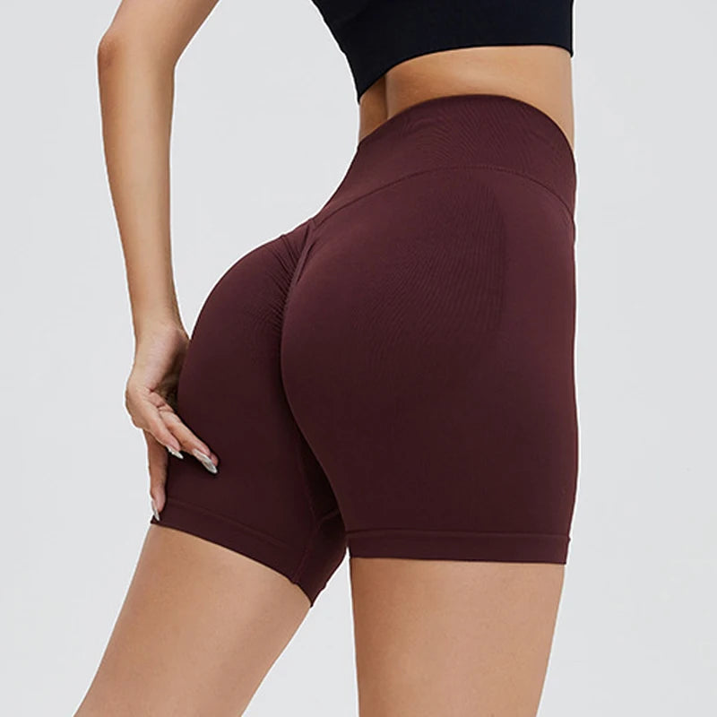Seamless High Waist Sports Shorts - Elevate Your Workout