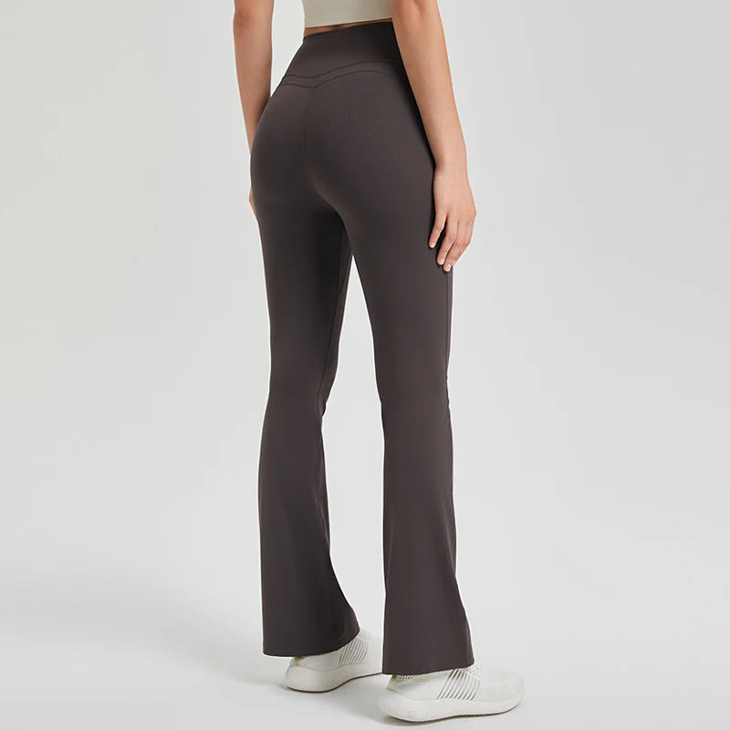 Antibacterial Push-Up Sports Leggings with Flared Design