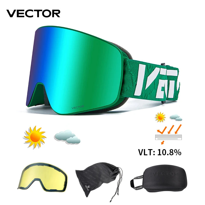 Ski Goggles with Anti Fog & UV400 Protection