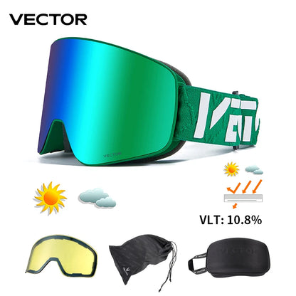 Ski Goggles with Anti Fog & UV400 Protection