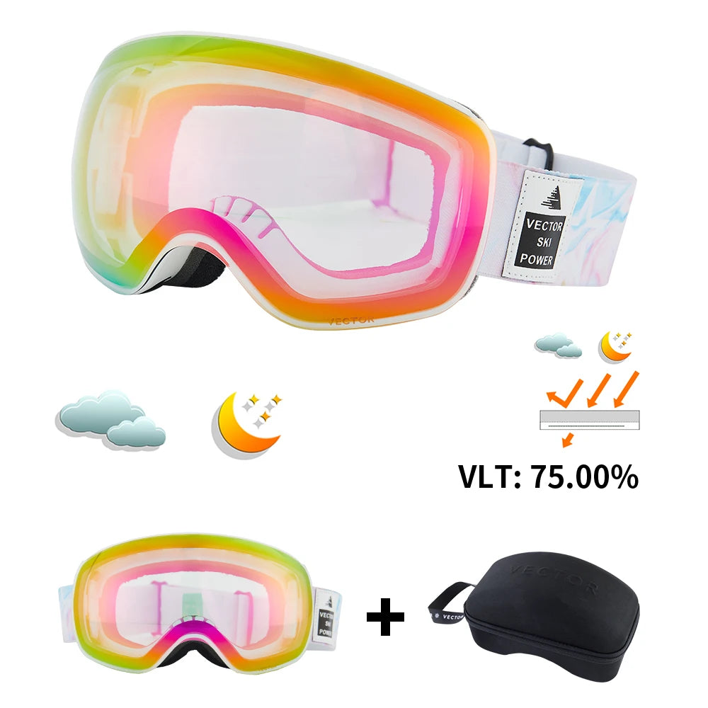 Ski Goggles - UV Protection & Interchangeable Lens Design