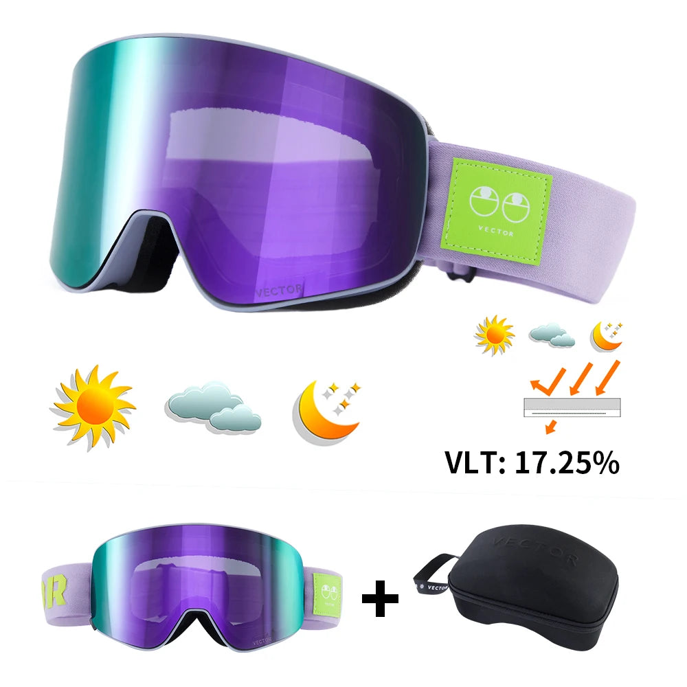 Ski Goggles - Anti-Fog UV400 Snowboard Eyewear