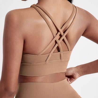 Cross Back Fitness Sports Bra - High Support