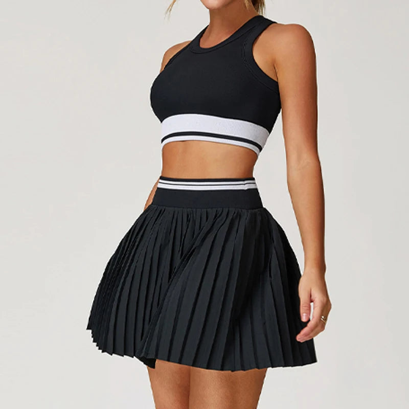 Tennis Dress Set - Quick-Drying Sportswear & Fitness Outfit