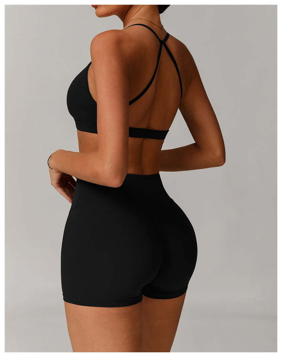 Sports Bra with Breathable Quick-Dry Cross Back Design