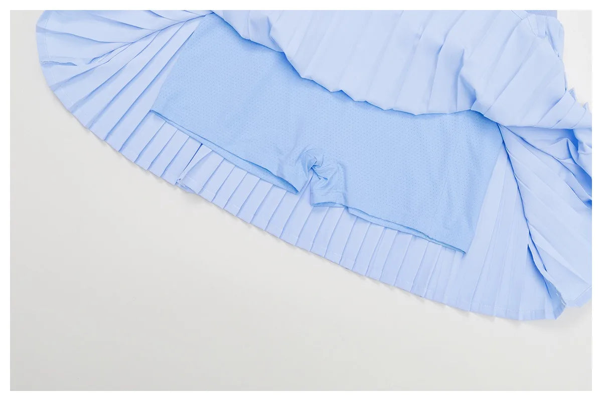 Golf Pleated Skirt: High Waist Comfort & Breathability