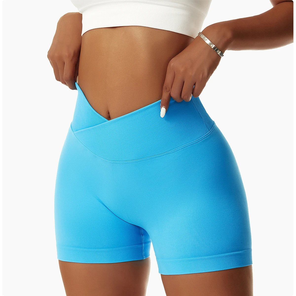 High Waist Yoga Shorts - Seamless, Breathable, and Supportive