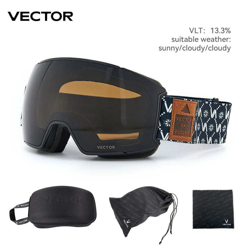 Ski Goggles with UV400 & Anti-Fog Features for Winter Sports