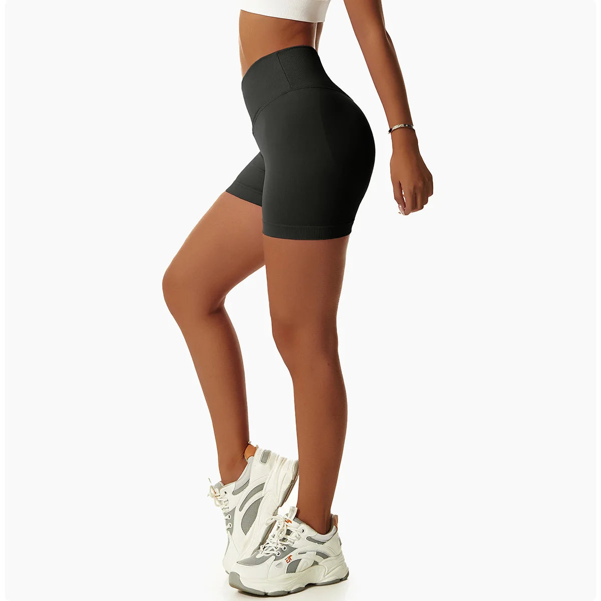 High Waist Yoga Shorts - Seamless, Breathable, and Supportive