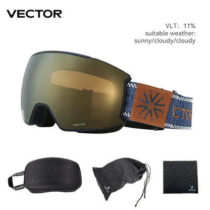 Ski Goggles with UV400 & Anti-Fog Features for Winter Sports