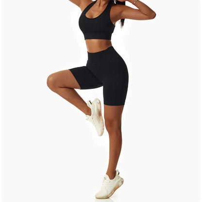 Sports Bra with Halter Neck & Breathable Design for Active Comfort