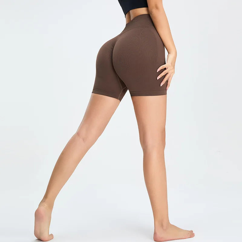Seamless High Waist Sports Shorts - Elevate Your Workout