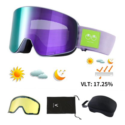 Ski Goggles - Anti-Fog UV400 Snowboard Eyewear