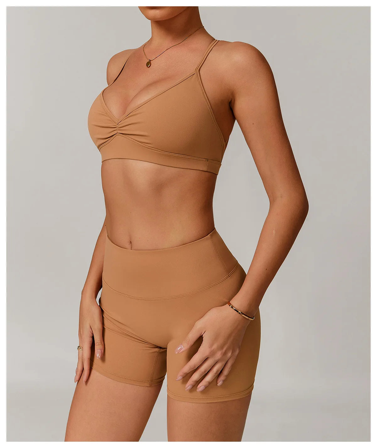 Sports Bra with Breathable Quick-Dry Cross Back Design