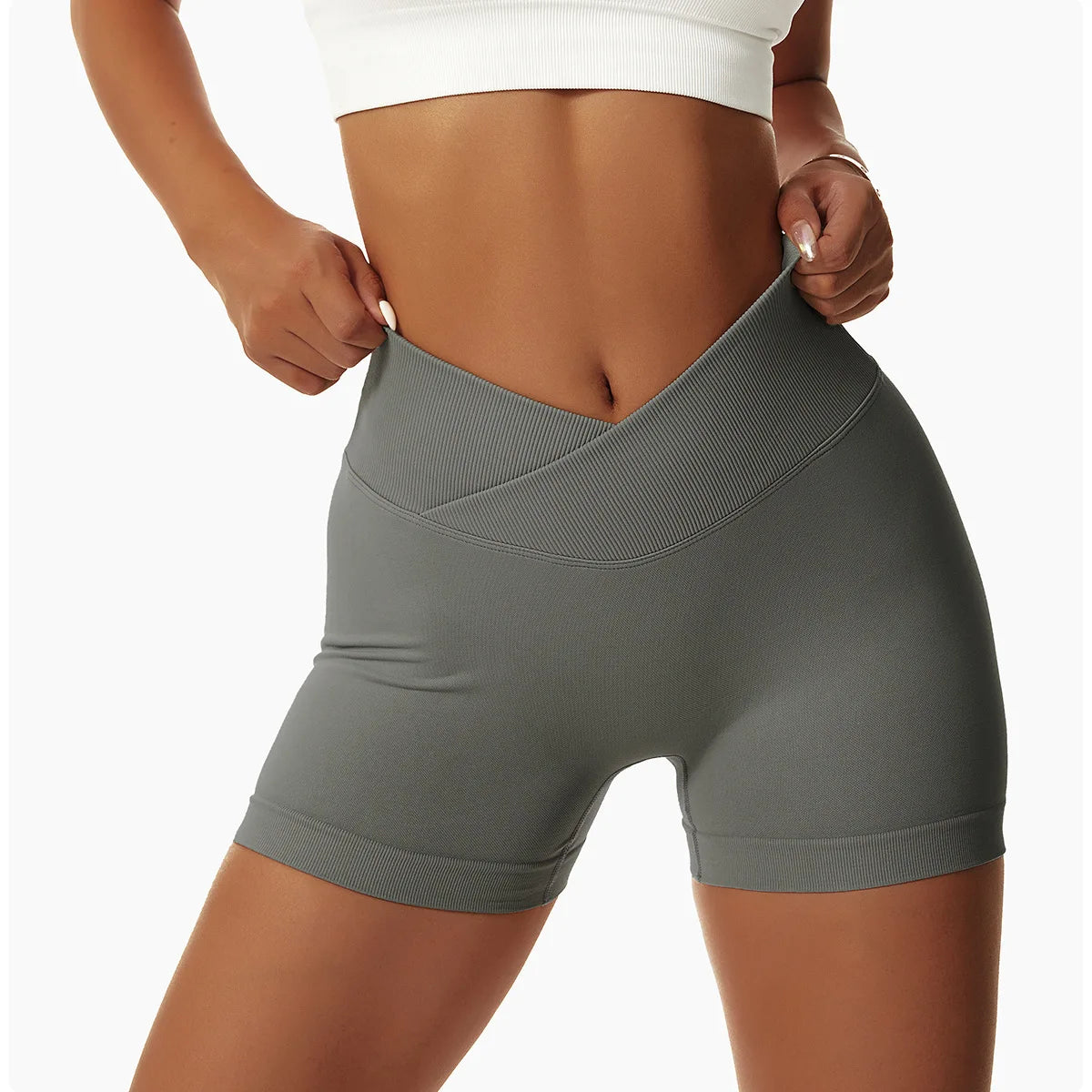 High Waist Yoga Shorts - Seamless, Breathable, and Supportive