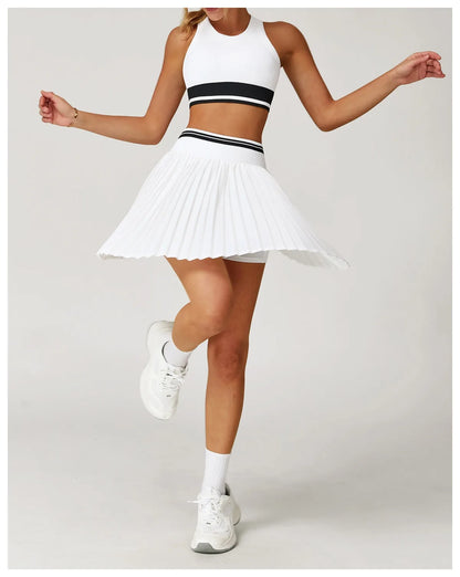 Golf Pleated Skirt: High Waist Comfort & Breathability