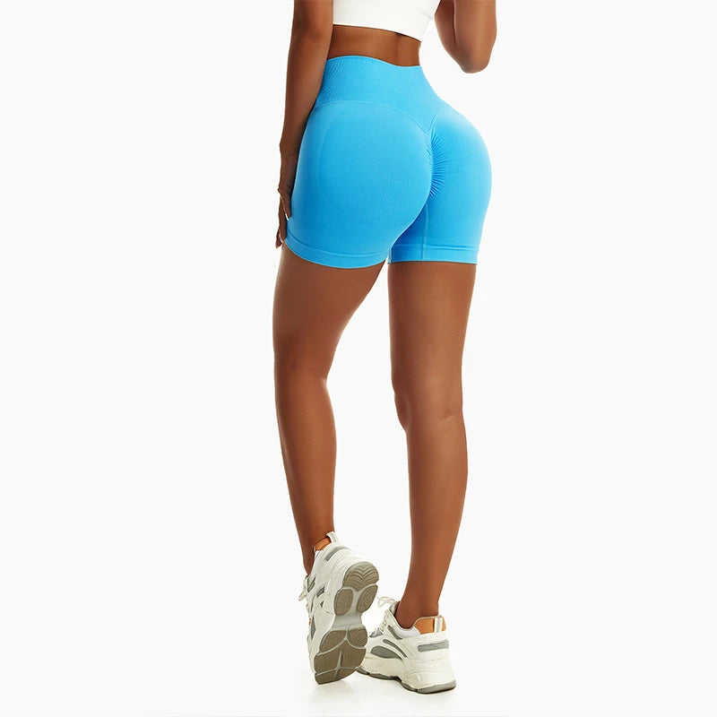 High Waist Yoga Shorts - Seamless, Breathable, and Supportive