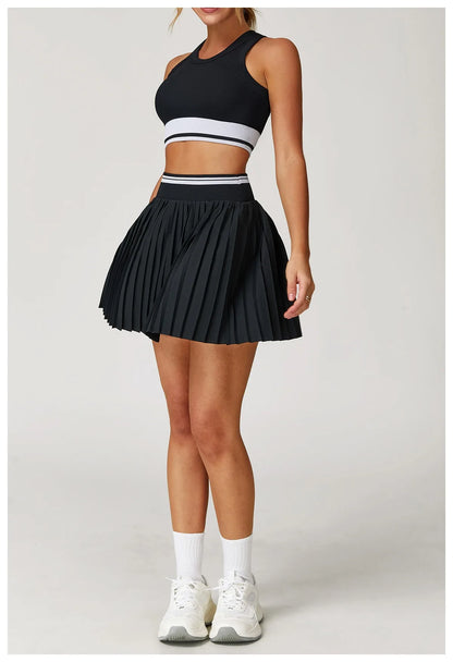 Golf Pleated Skirt: High Waist Comfort & Breathability