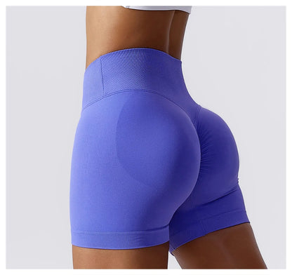 High Waist Yoga Shorts - Seamless, Breathable, and Supportive