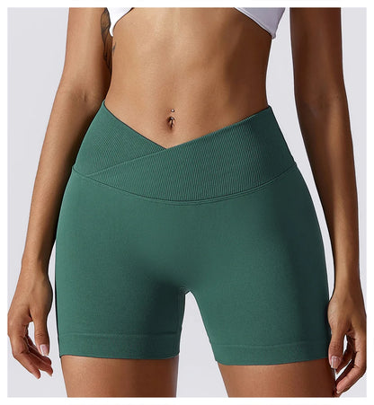 High Waist Yoga Shorts - Seamless, Breathable, and Supportive