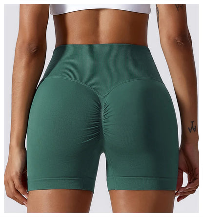 High Waist Yoga Shorts - Seamless, Breathable, and Supportive